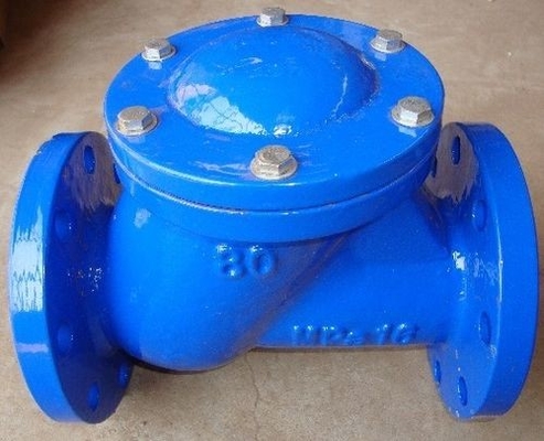 Zawór zwrotny klapowy z żeliwa sferoidalnego Ggg40 DN400 PN16 Dwudrogowe metalowe zawory zwrotne